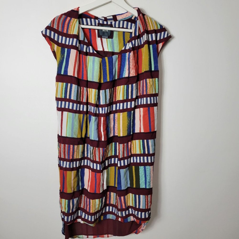Maeve Anthropologie Au Revoir Size 10 Pleated Library Bookshelf Tunic Dress - Picture 3 of 10